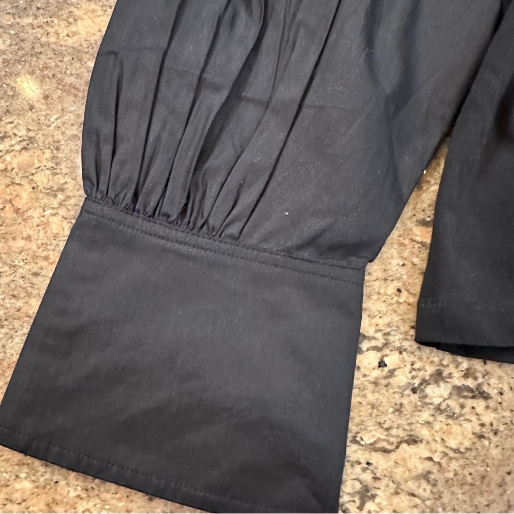 Anthropologie Black Off-Shoulder Top - Picture 7 of 11